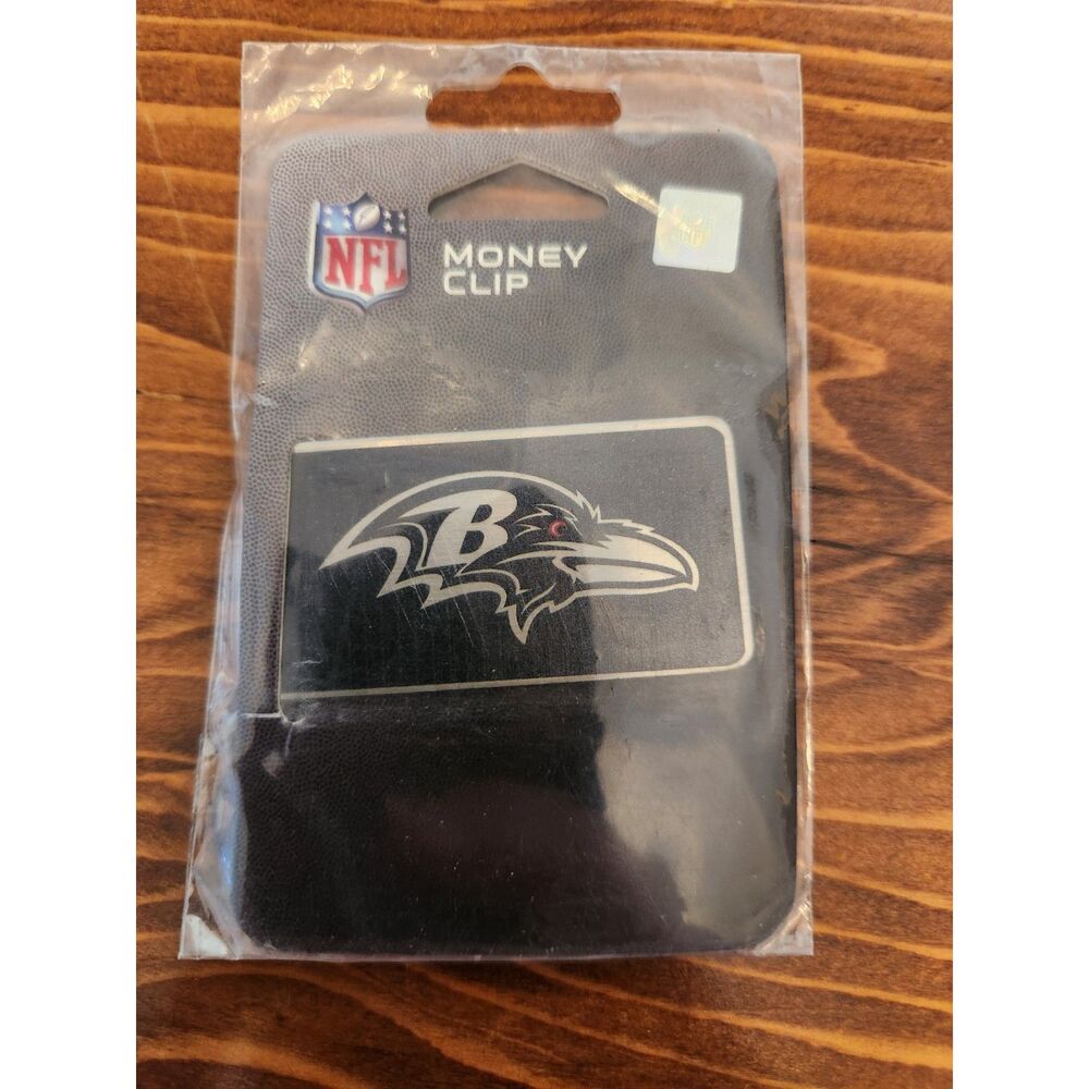 Baltimore Ravens Money Clip Black and Steel Minimalist Wallet NWT NFL Football